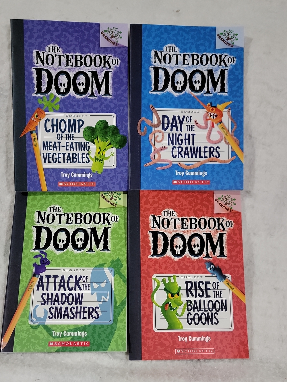 Scholastic The Notebook of Doom Kids Books - Set Of 4- Early Readers